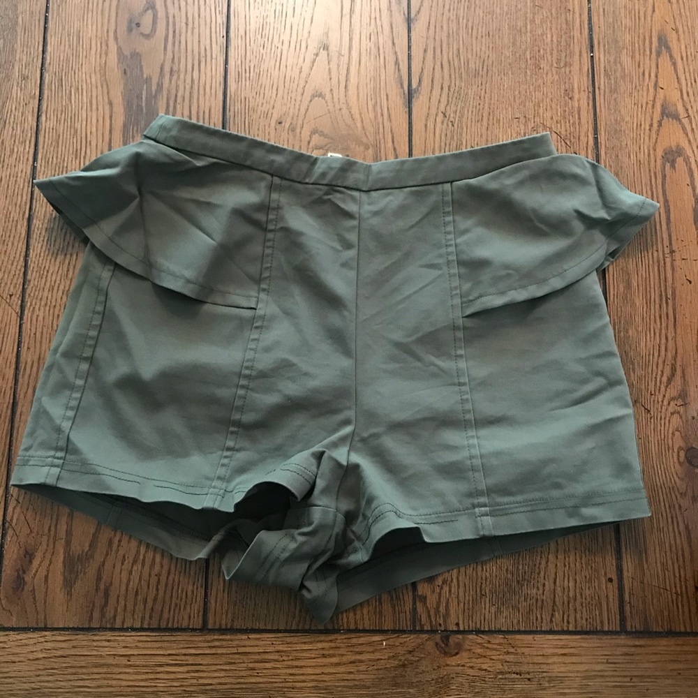 Army Green Shorts with side detail